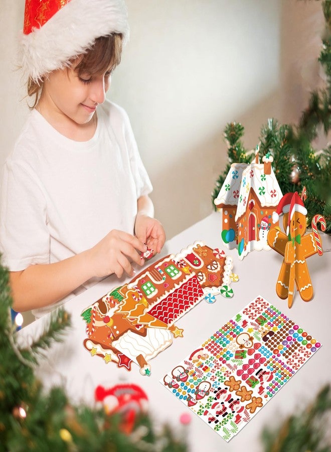 Eternity sky 36Sets Christmas Gingerbread House Crafts Kit Make Your Own 3D Ginger Houses Xmas Tree Classroom DIY Activities Party Favors Bulk - Image 2